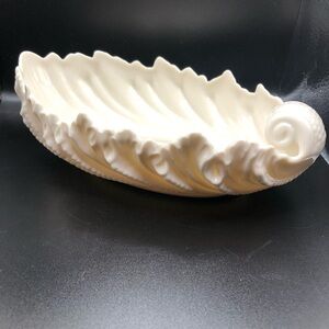 Lenox 9” Gravy Bowl Boat Candy Nut  serveware vintage Germany leaf scroll shell